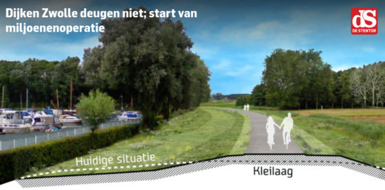 Dijken in Zwolle deugen niet; waterschap start volgend jaar operatie van dik 100 miljoen (en dit gaat er veranderen)